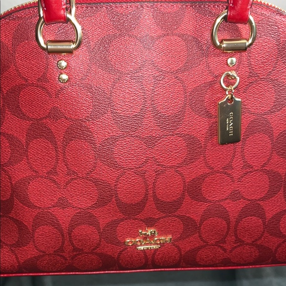 Coach Signature Red Satchel - Picture 3 of 12